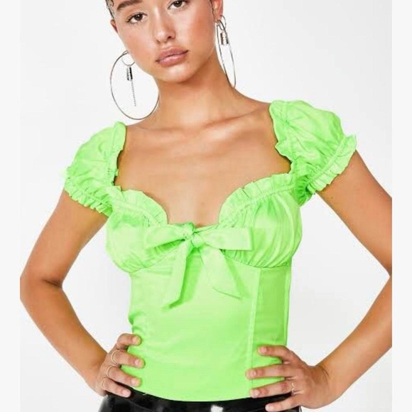 I.AM.GIA Naiome top in lime green 💚 - Picture 2 of 7